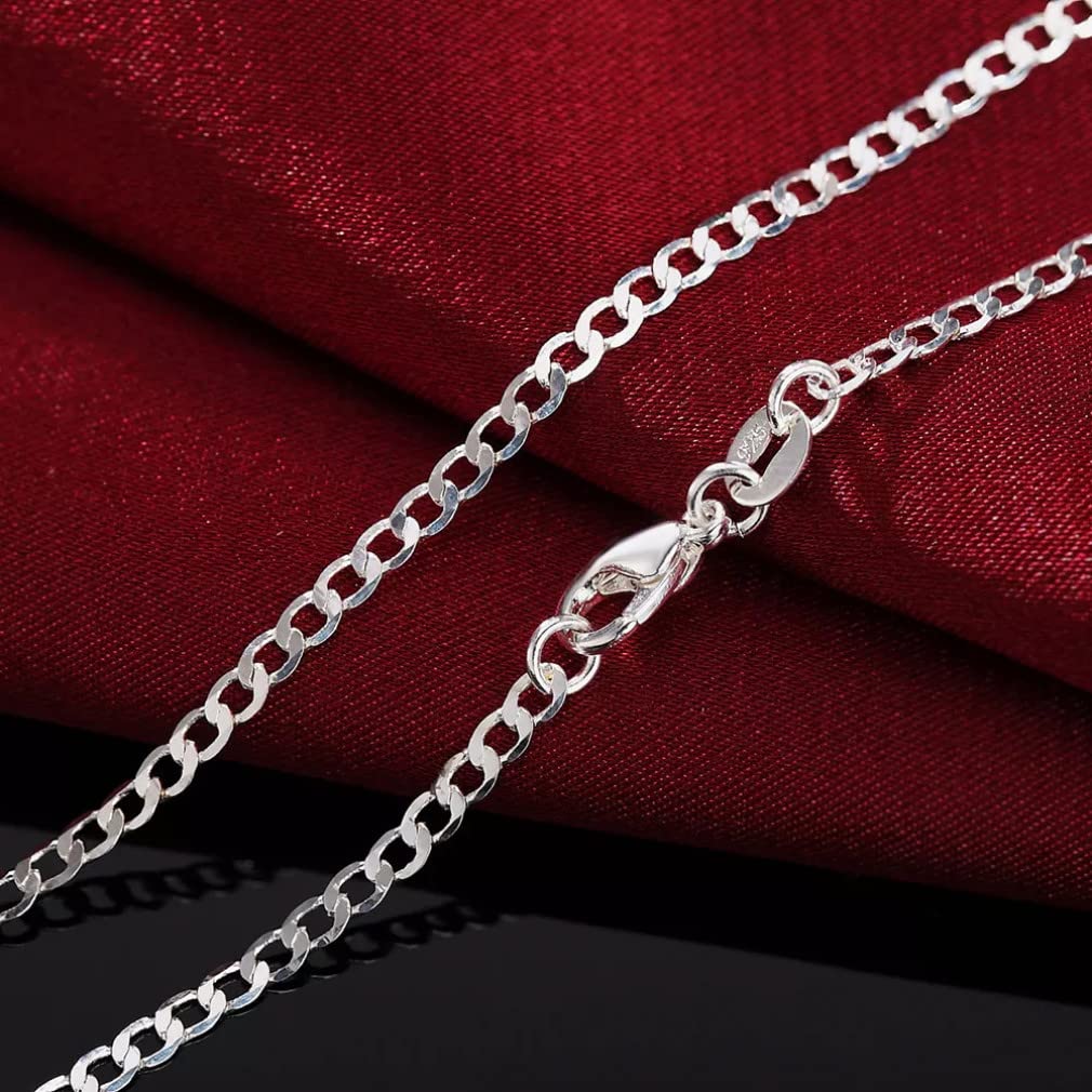 925 Sterling Silber Kette Halsketten für Männer Frauen Massive Silberkette Layering Halskette