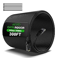 Vista 18 de Cable Ethernet Cat6 de 100 pies, cable de conexión Cat 6, cable de Internet Cat6, cable de red UTP, para interiores y exteriores, PoE, 24AWG CCA