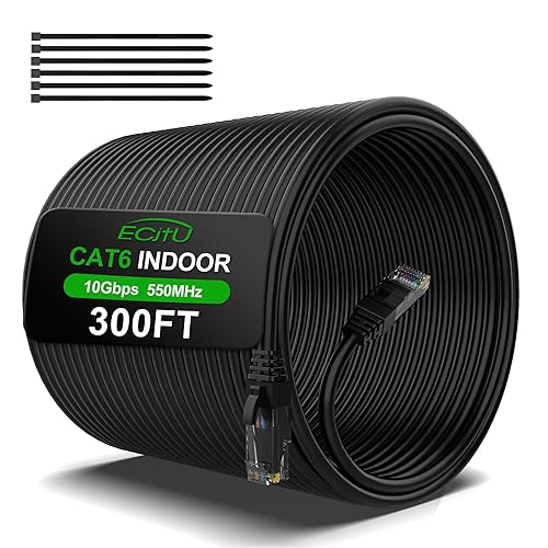 Miniatura 16 de Cable Ethernet Cat6 de 30 pies, cable de conexión Cat 6, cable de Internet Cat6, cable de red UTP, para interiores y exteriores, PoE, 24AWG CCA,