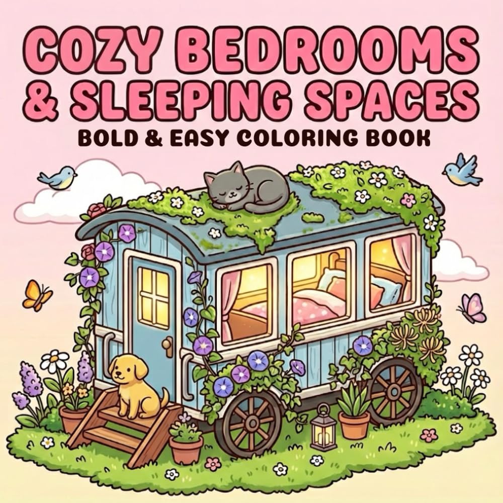 Cozy Bedrooms & Sleeping Spaces: A Gentle Journey Through Beautiful Places for Relaxation and Stress Relief (Cozy Worlds)