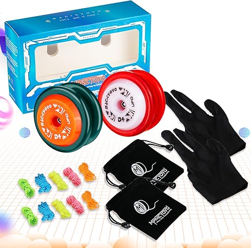 Miniatura 5 de YOSTAR Paquete de 2 Yoyo D4 OVNI, Looping Yoyo para niños, Yoyo profesional 2a Truco Yoyo, Yoyo de plástico, ideal para principiantes con 10 cuerdas