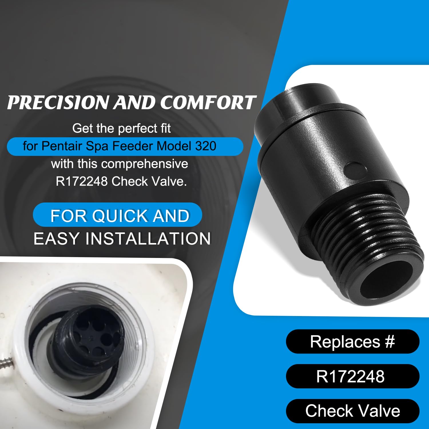 Amazon.com: Zymurgoes R172248 Check Valve Compatible with Pentair