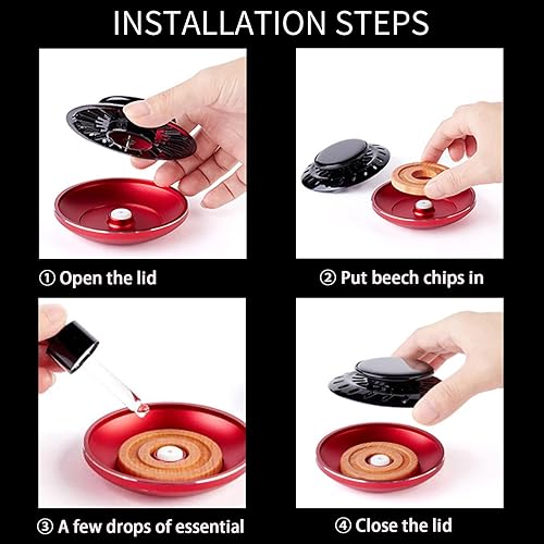 Miniatura 5 de Kwak's - Ambientador de aire para automóvil, difusor de aceite esencial giratorio con aromaterapia solar, decoración de coche, accesorios para el