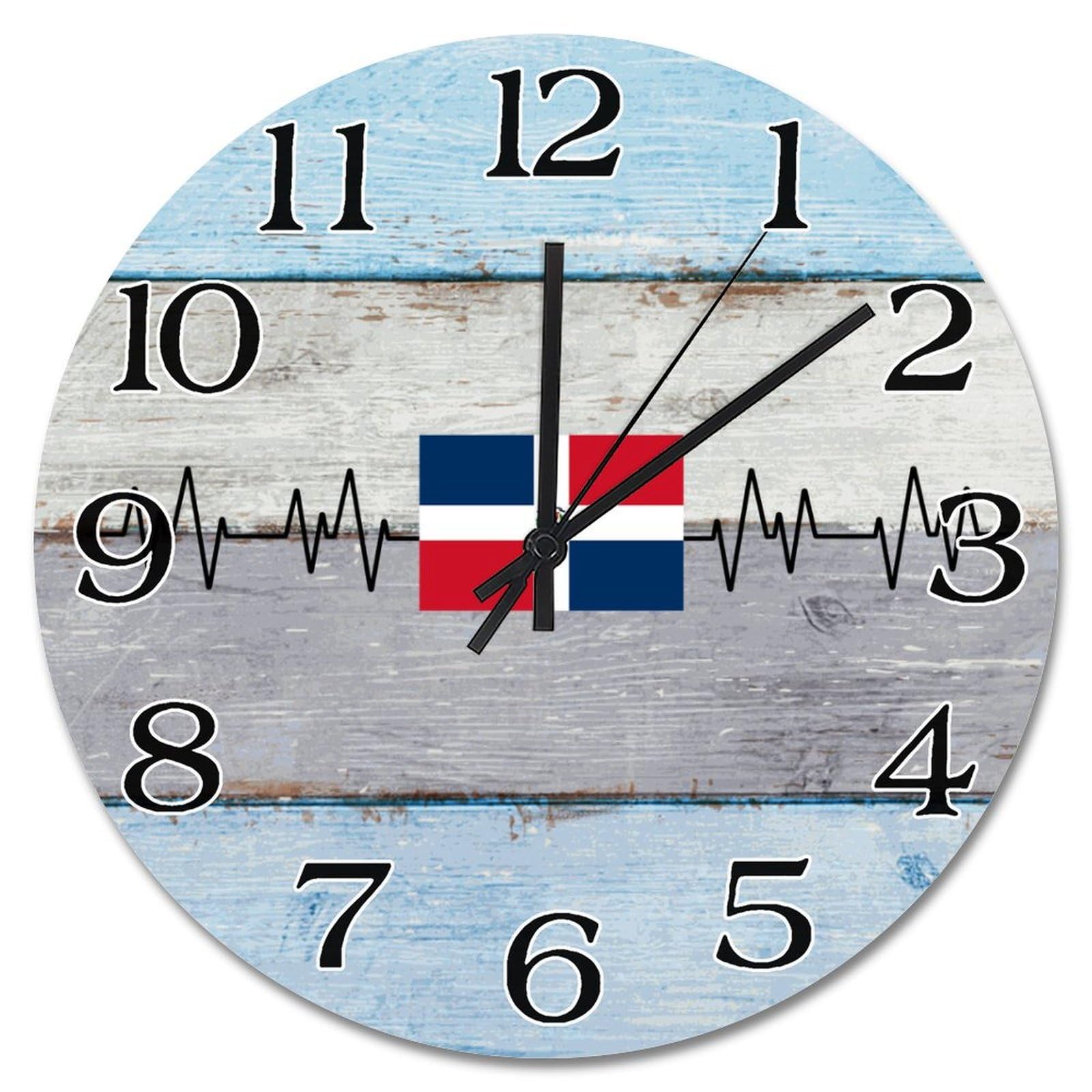Horloge République dominicaine fonctionnement à piles silencieuse