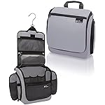 D&D Hanging Travel Toiletry Bag for Men and Women - Extra Large Hanging Shower Bag and Toiletries Organizer Kit with 10 Compartments, Quality Zippers, XXL Metal Swivel Hook, Water-Resistant Nylon