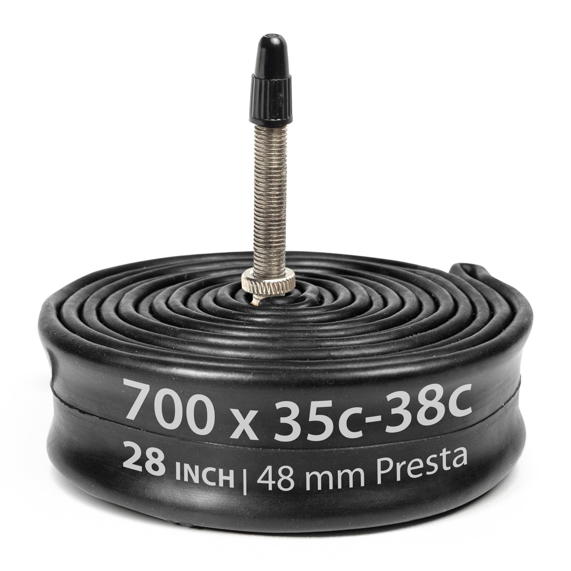 Fincci Camera d'Aria 700x32c 700x35c 700x38c – Valvola Presta 48mm per Bici da Corsa, Gravel e Ibrida – Tubo Interno in Gomma Butilica Resistente – Compatibile con Pneumatici 700c (28 Pollici)
