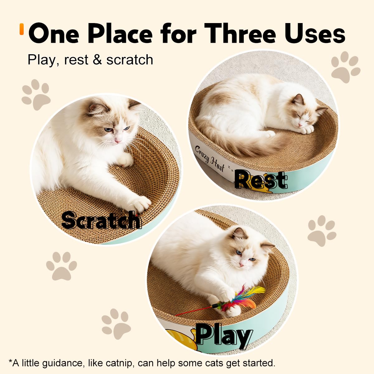 Tabla rascadora para mascotas para gatos para dormir en interiores (50.35.9)