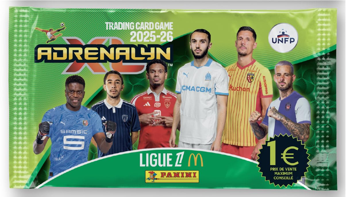 Panini ADRENALYN League 1 McDonald's 2025-2026 Trading Cards Game Pudełko 50 kieszeni