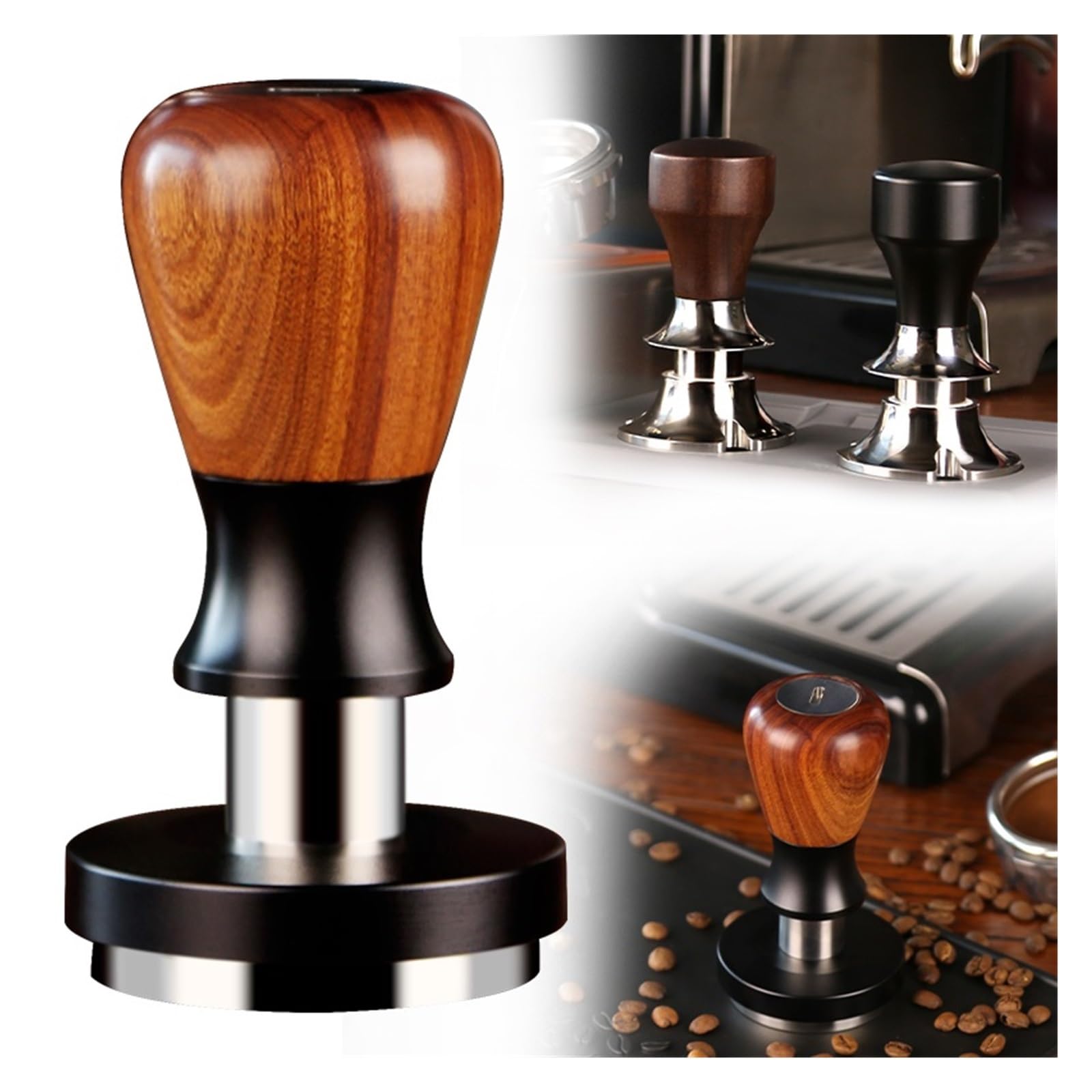 Compatibile con pressino for caffè a pressione costante da 30 libbre attrezzo professionale for baristi a molla calibrata(58.3MM Flat Base)