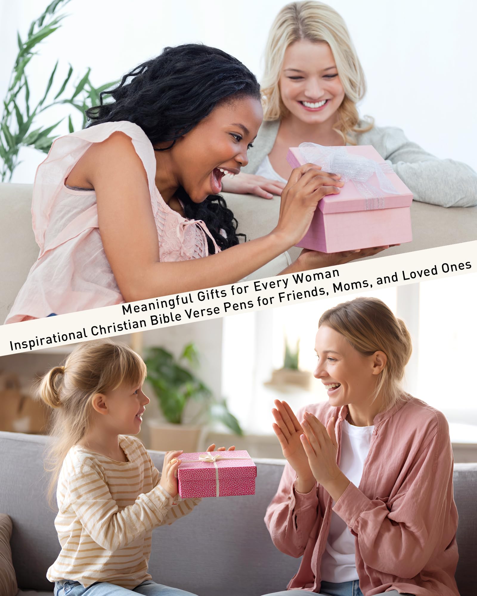 Penne a sfera color oro rosa, scrittura liscia, con punta stilo, regalo cristiano per donne, per infermieri, scuola e ufficio, confezione da 10