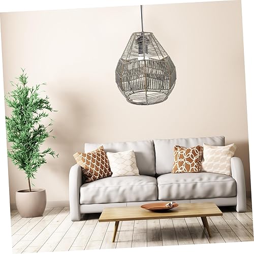 Miniatura 8 de Homoyoyo Pantalla de ratán para decoración de techo, lámpara de techo para lámparas de mesa, decoración gris, lámpara de mesa, decoración retro,