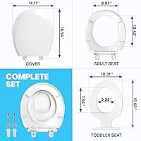 Vista 6 de Asiento de entrenamiento ideal 2 en 1 para niños pequeños y adultos – Solución de ahorro de espacio para entrenamiento de orinal para niños, fácil