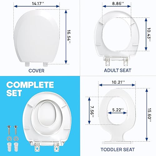 Miniatura 6 de Asiento de entrenamiento ideal 2 en 1 para niños pequeños y adultos Solución de ahorro de espacio para entrenamiento de orinal para niños, fácil de