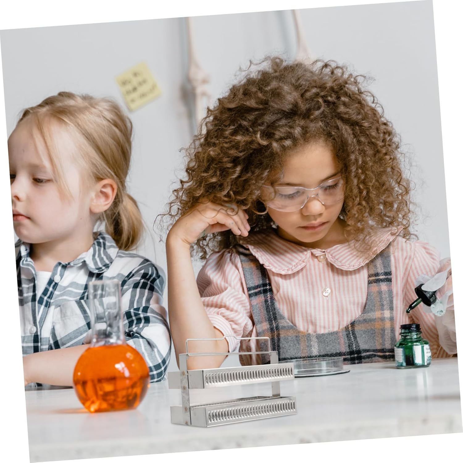 Veemoon 2pcs Stainless Steel Slide Microscope Rack for Efficient Storage and Organization Laboratories Lightweight and Portable Staining Holder for Clean Workspace