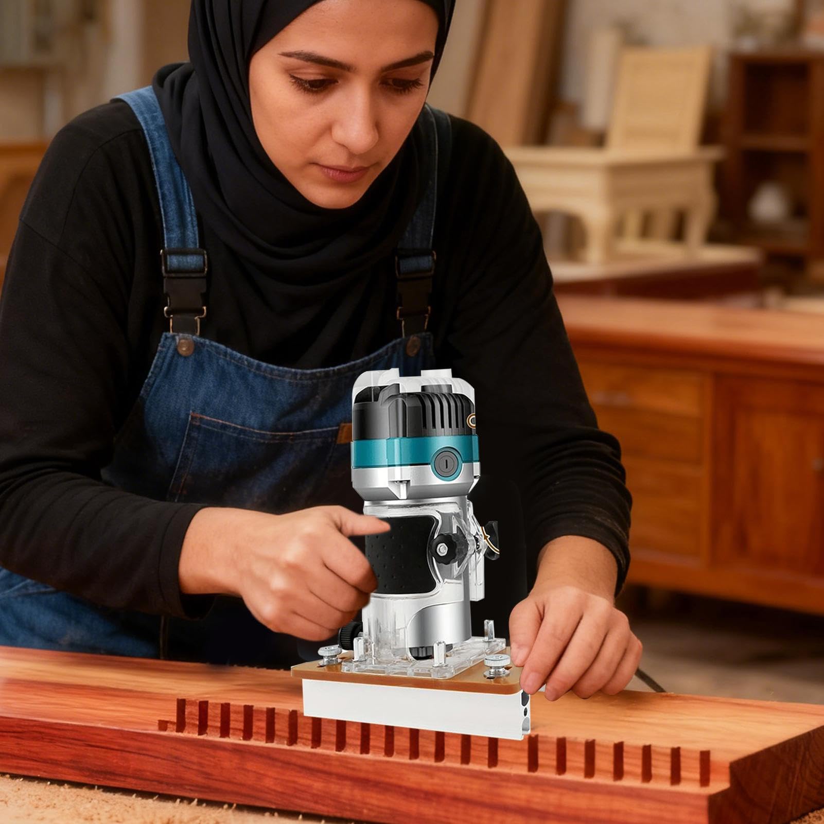 Tondeuse à bois 2 en 1 Accessoires manuels réglables portables | Outil d'assemblage avec lame, rouleau en bakélite et guide | pour maison, bricolage, réparation, jardin et menuiserie