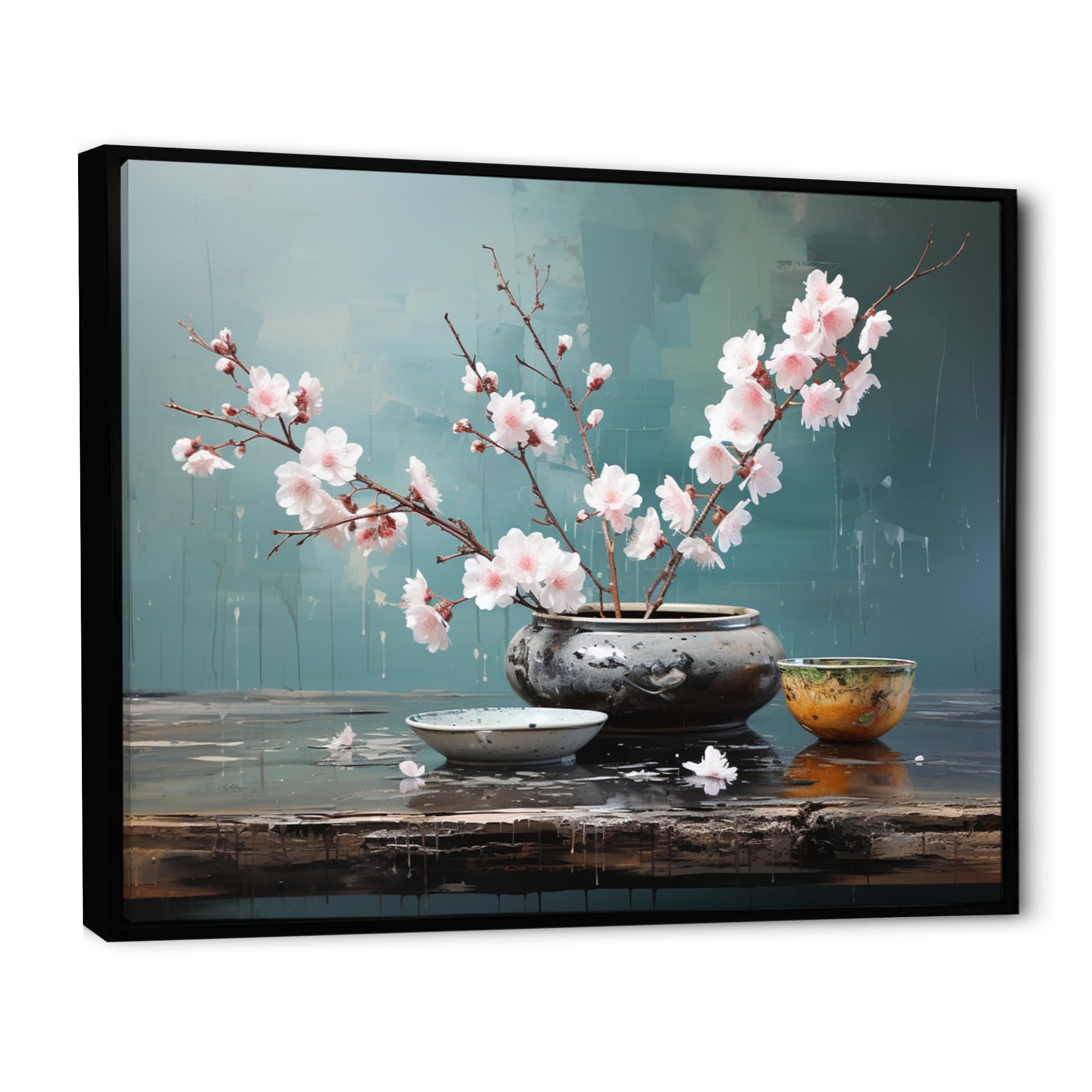 Amazon.com: Large Asian Art framed wall Art, Zen Garden Asian