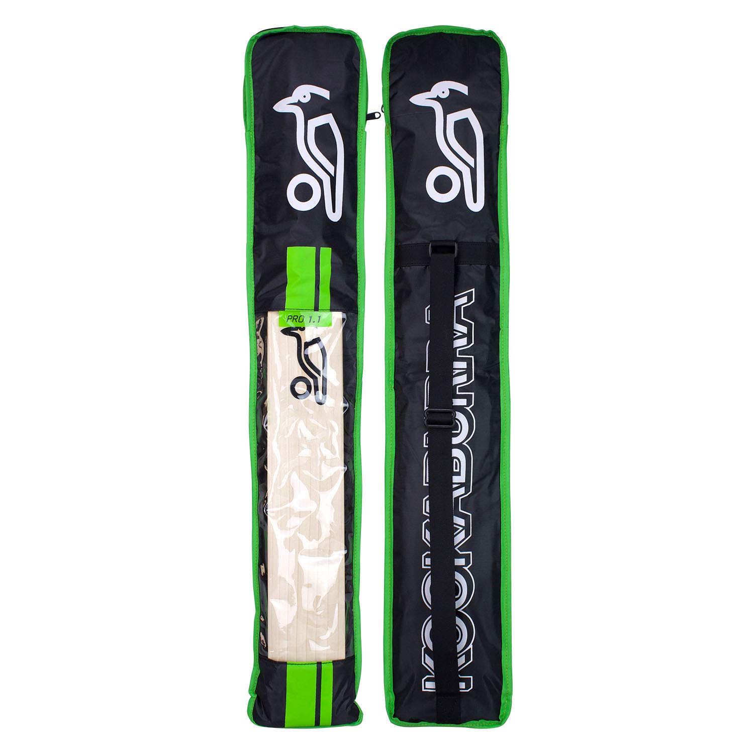 KOOKABURRA Housse pour Batte de Cricket Pro 1.1 - Unisexe - Noir/Vert Citron - Taille Unique