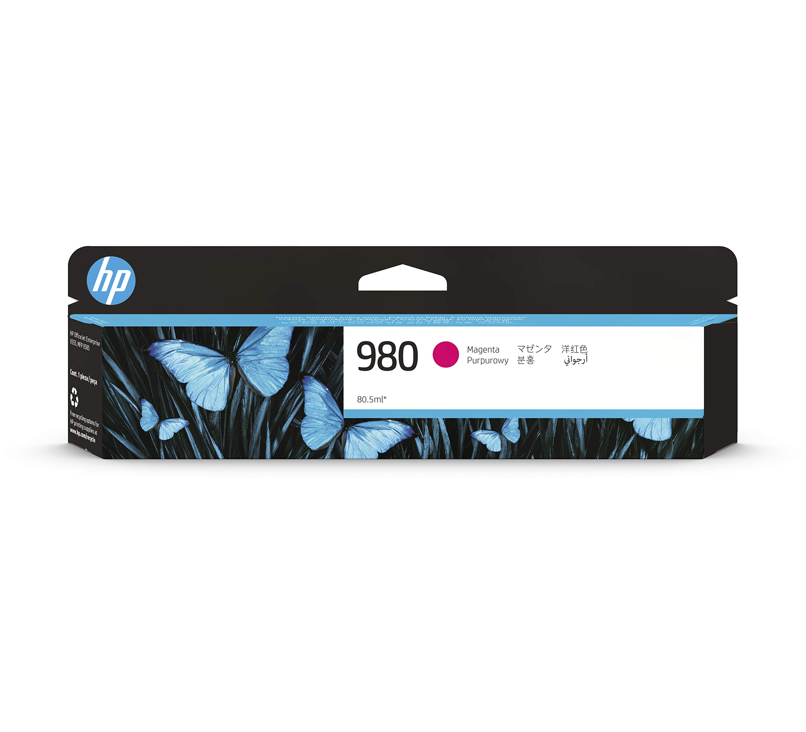 HP D8J08A Original Tintenpatrone 980A, 6600 Seiten, 1-er Pack, magenta
