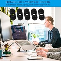Vista 6 de Paquete de 5 placas de seguridad autoadhesivas antirrobo con ranura para cables para bloquear laptops, Mac Book, tabletas, iPad u otra computadora