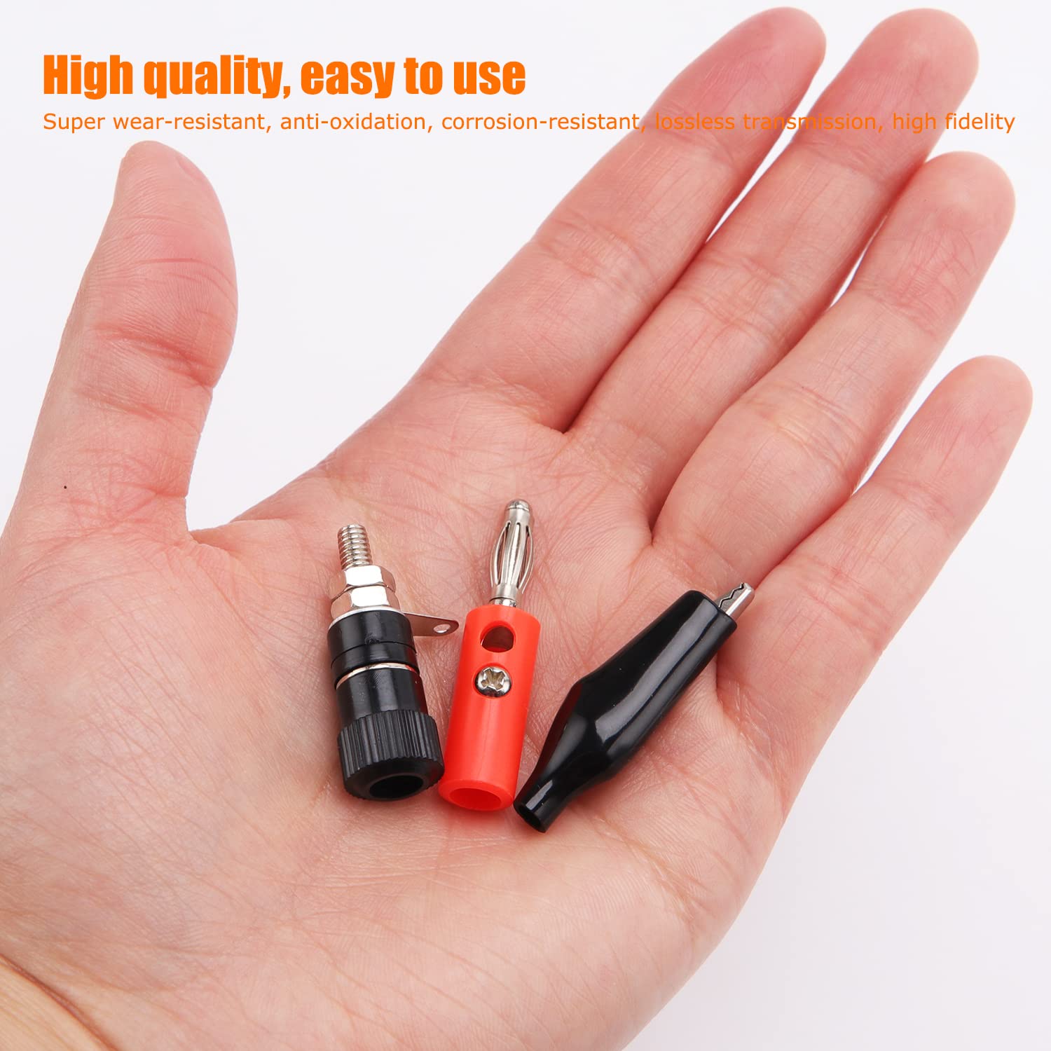 Kit Connettori Banana 4mm - 30 Pezzi Con Spine, Prese E Clip A Coccodrillo, Per Audio E Testing - Foto 5