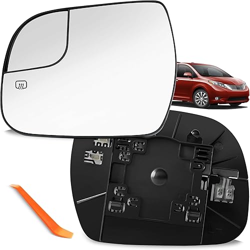 Miniatura 7 de Compatible con espejo lateral para pasajero Toyota Sienna 2014 2015 2016 2017 2018 2019 2020, repuesto de espejo retrovisor derecho con calefacción