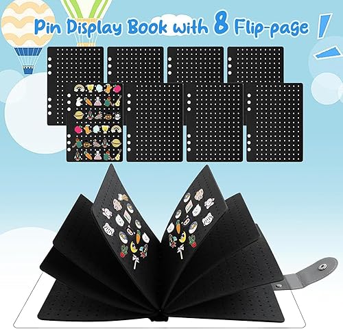 Miniatura 3 de Pin Storage Binder Holder, Pin Organizer Book, Durable Earring Jewelry Organizer Book, Travel Jewelry Organizer Book with Distinctive Book Design,