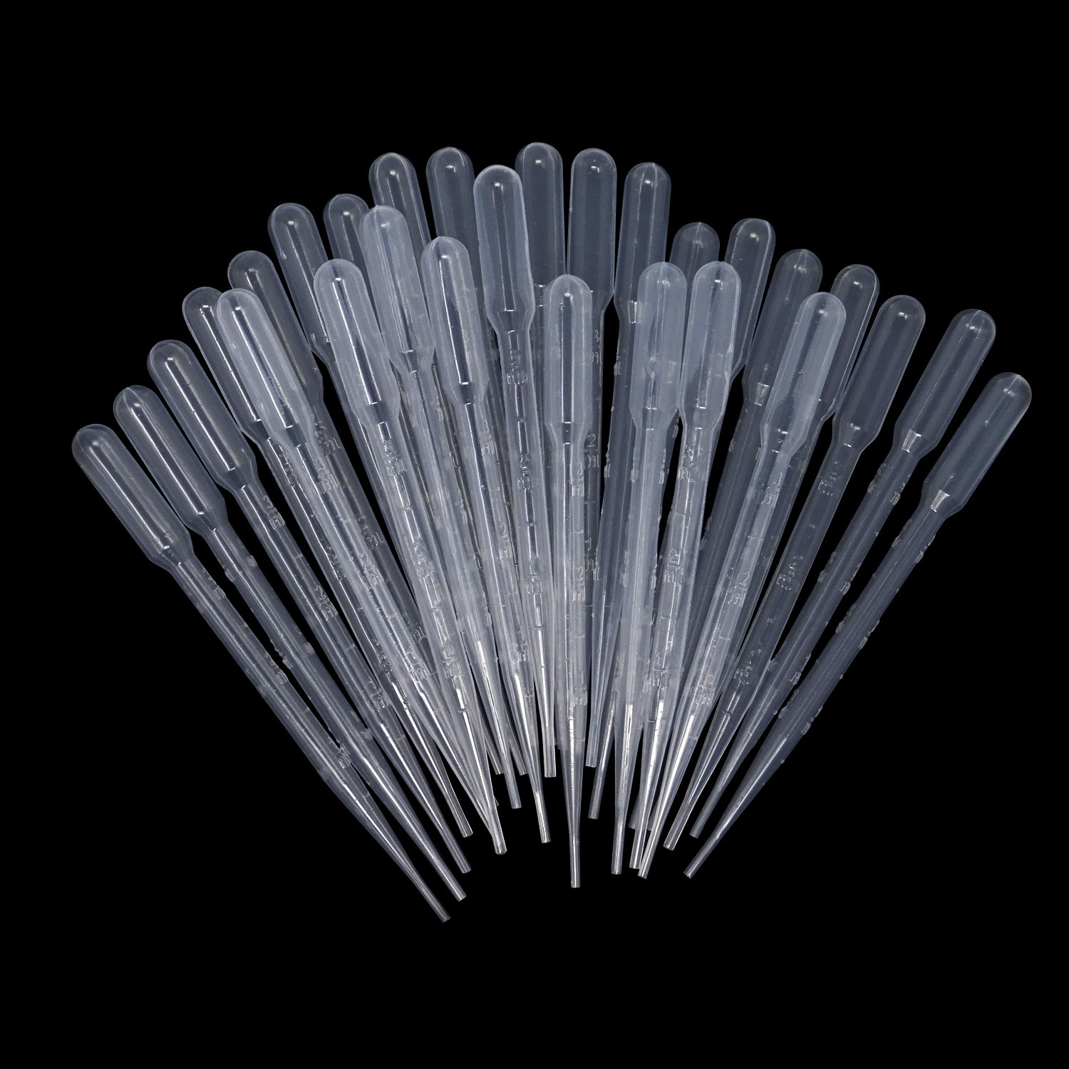 Honbay 100PCS 3ml Plastic Transfer Pipettes Liquid Dropper Pasteur