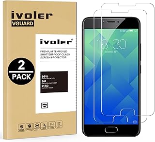 iVoler [2 Unidades] Protector de Pantalla para Meizu M5, Cristal Vidrio Templado Premium