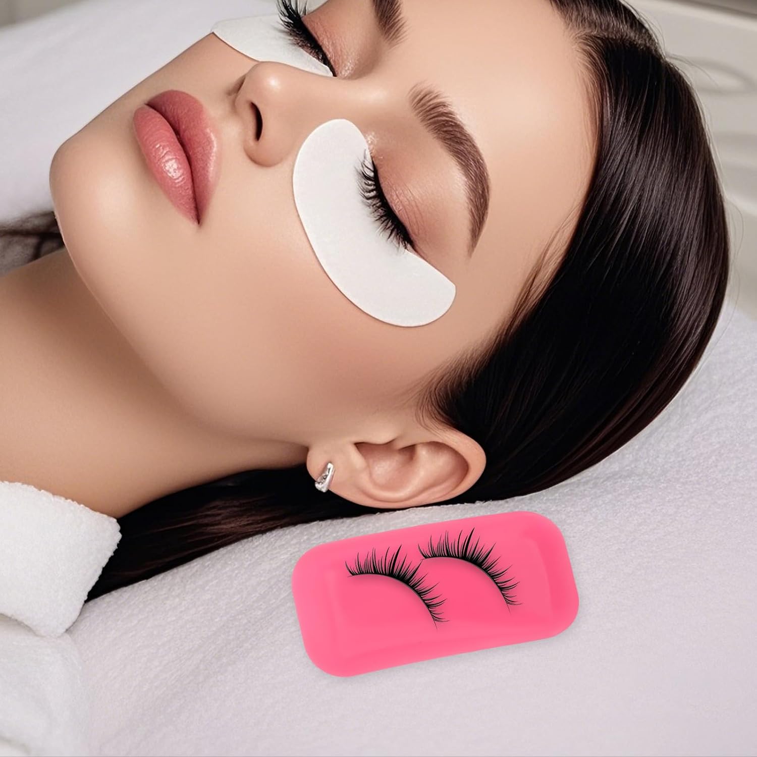 10pcs Silicone Lash Extension Eye Pads for Beauty Salon Home Use