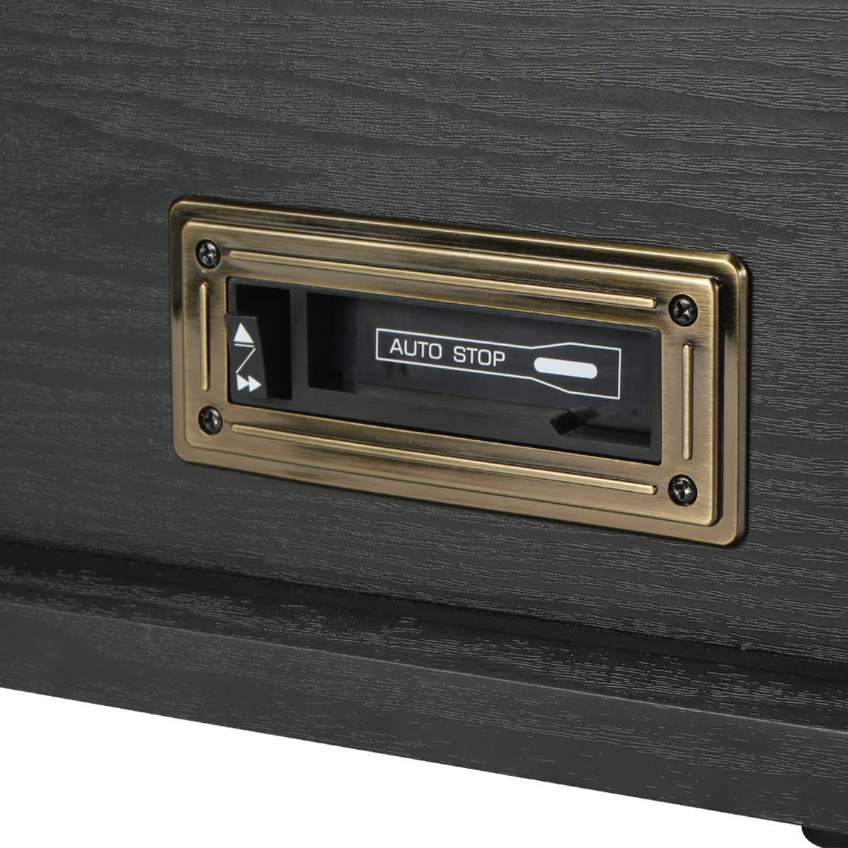 PRIXTON Platine Vinyle Century, Tourne-Disque Vintage avec Bluetooth, Lecteur et Convertisseur des vinyles/CD/Cassete/USB/MPS/Radio FM, 2 Haut-parleurs, Couleur Noir