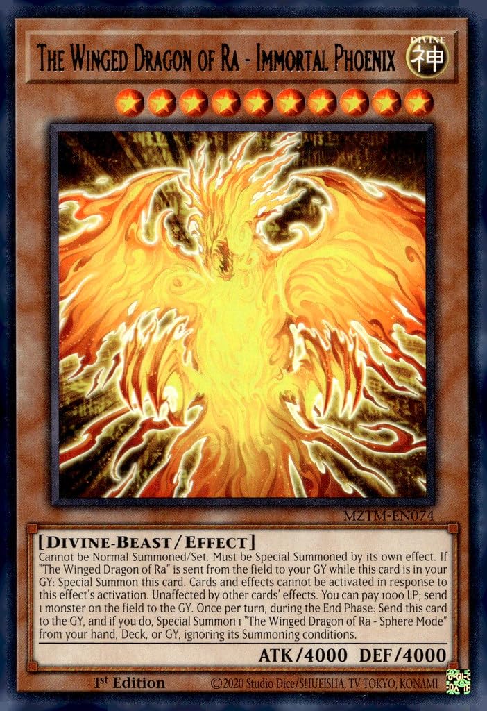 The Winged Dragon of Ra - Immortal Phoenix - MZTM-EN074 - Rare - 1st Edition