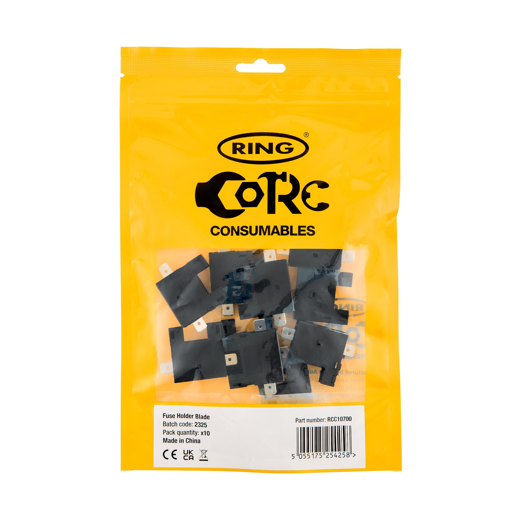 RING Standard Blade Fuse Holder, Nylon, (10-Pack) (Single Pack)