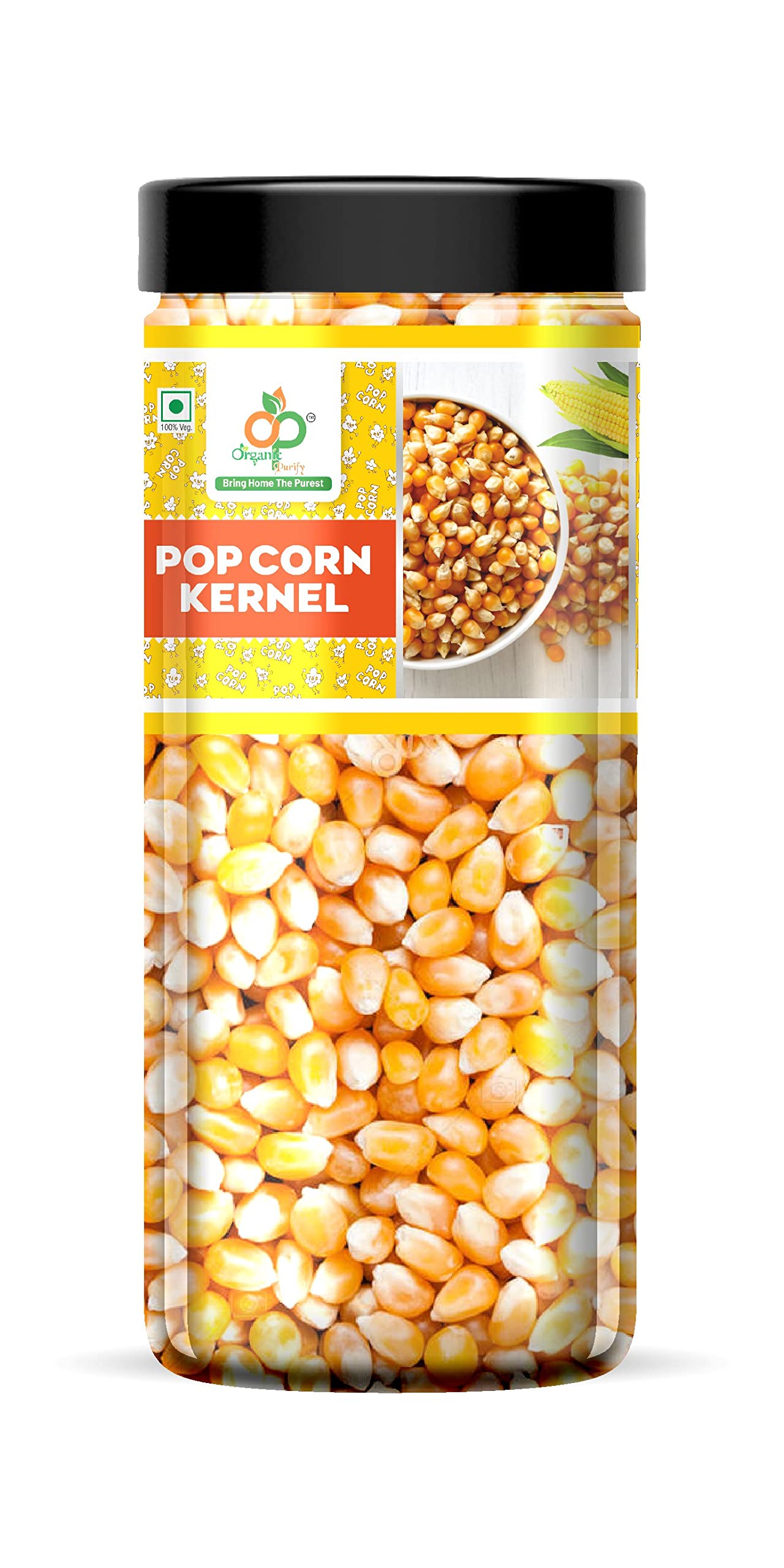 Organic Purify Pop Corn Kernels Corn Gourmet Jar Pack 800gm-image-39