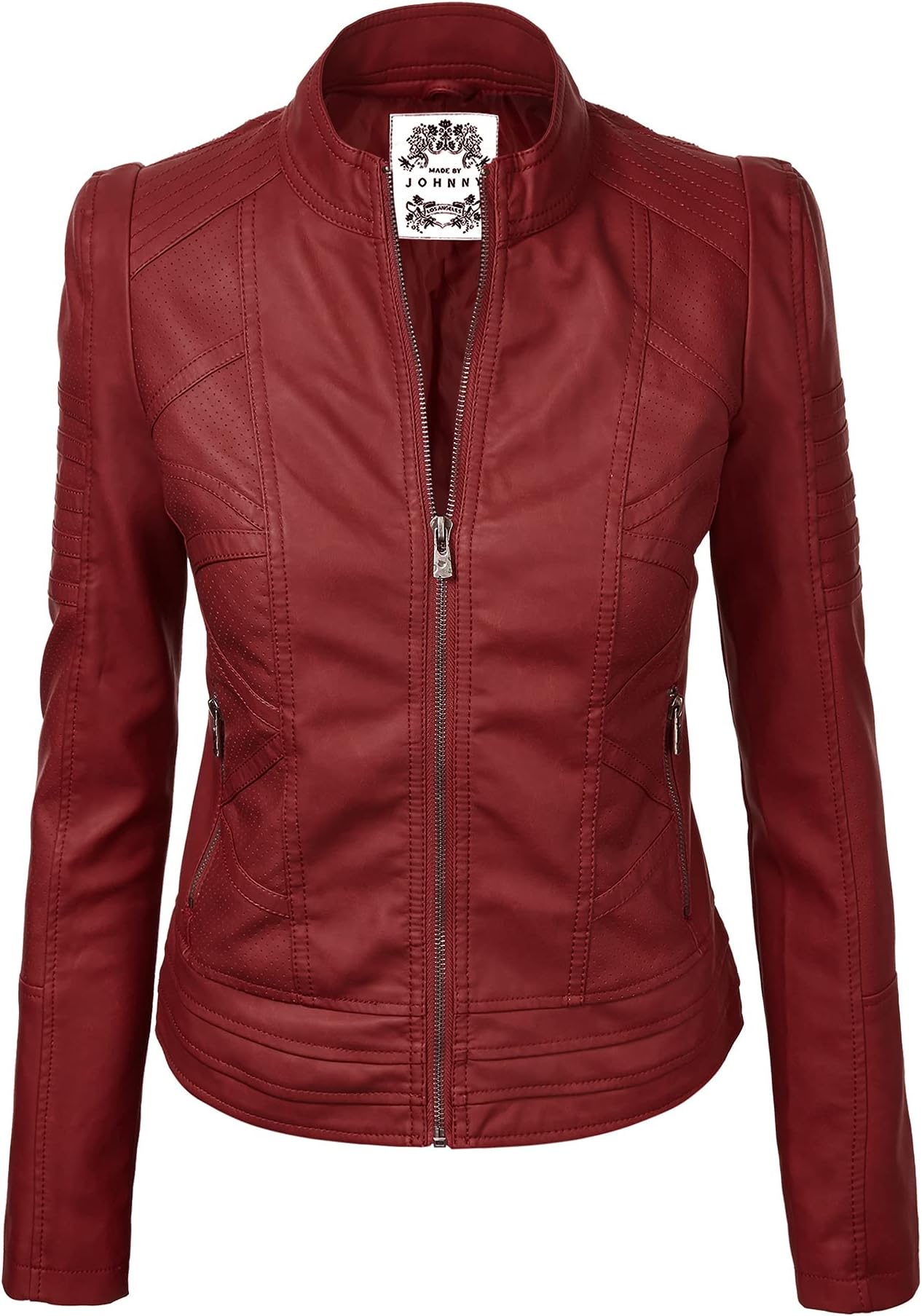 adidas red leather jacket
