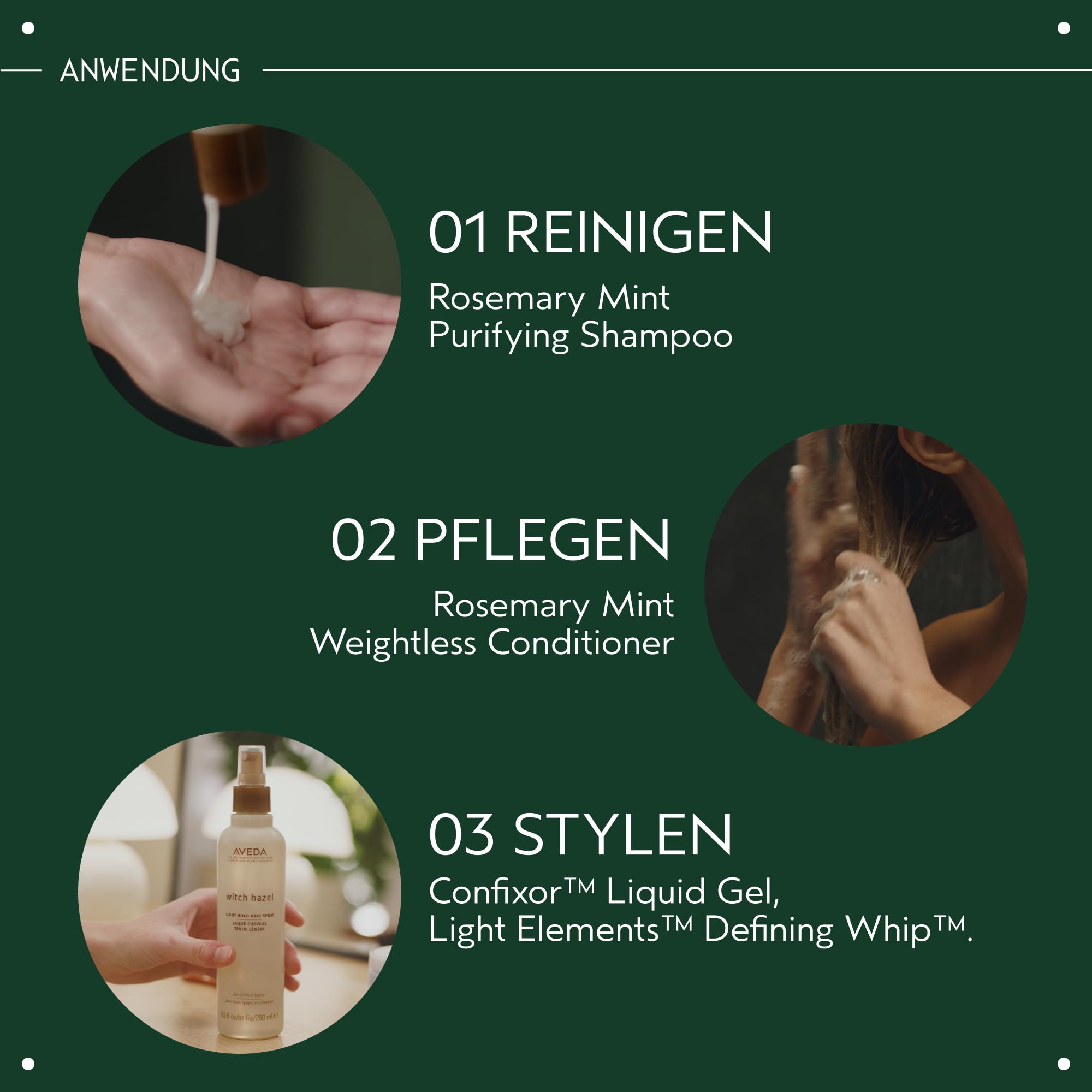Aveda Rosemary Mint Purifying Shampoo, Tiefenreinigungsshampoo für normales bis fettiges Haar, verleiht Glanz und Frische, zu 97% natürlichen Ursprungs*