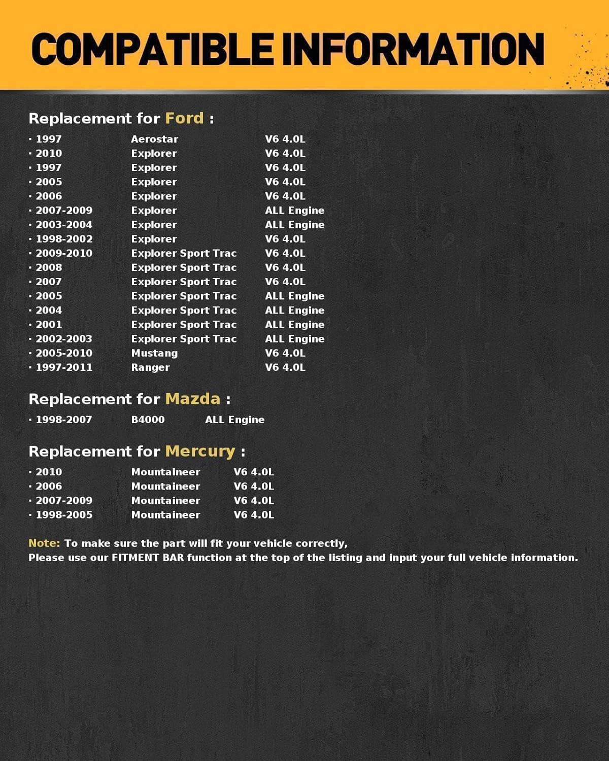 KAC 3273 Starter Replacement For 1997-2010 EXPLORER 4.0L V6, 2005-2010 MUSTANG 4.0L V6, 1998-2011 RANGER 4.0L V6, 1998-2007 B SERIES PICKUPS 4.0L V6 Replace F89U-BA,410-14045,3273, 4R3Z-11002-AA 1.4KW