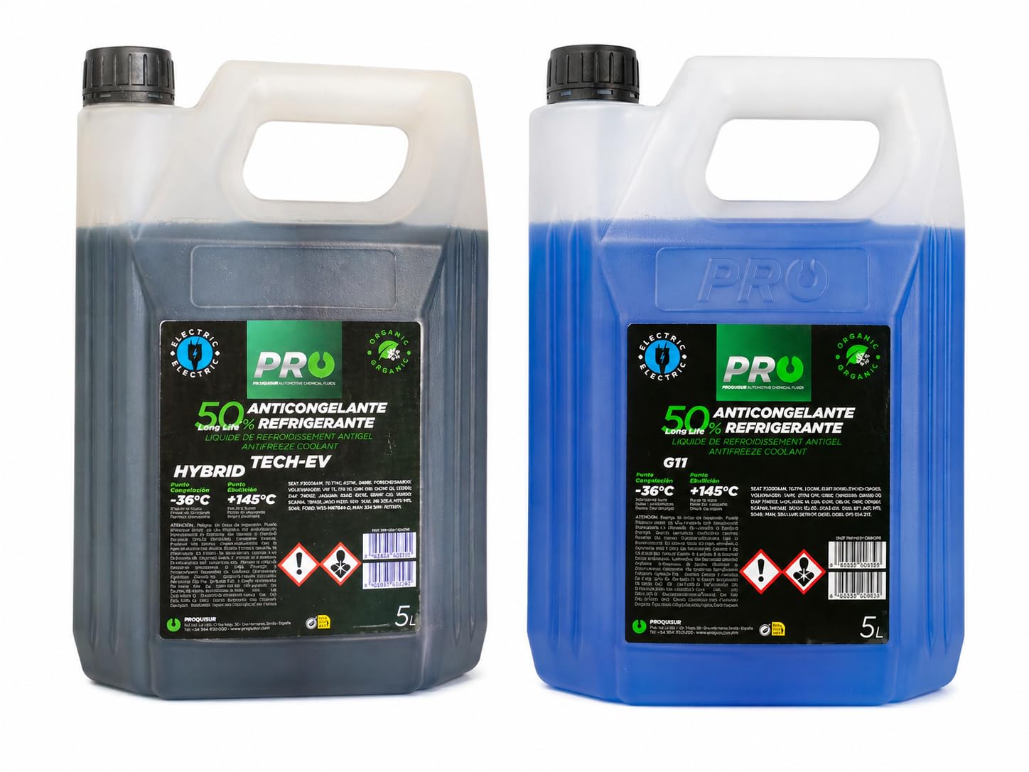 Pro ANTICONGELANTE 50% Azul/Verde o Azul ORG G11 Hybrid 5L