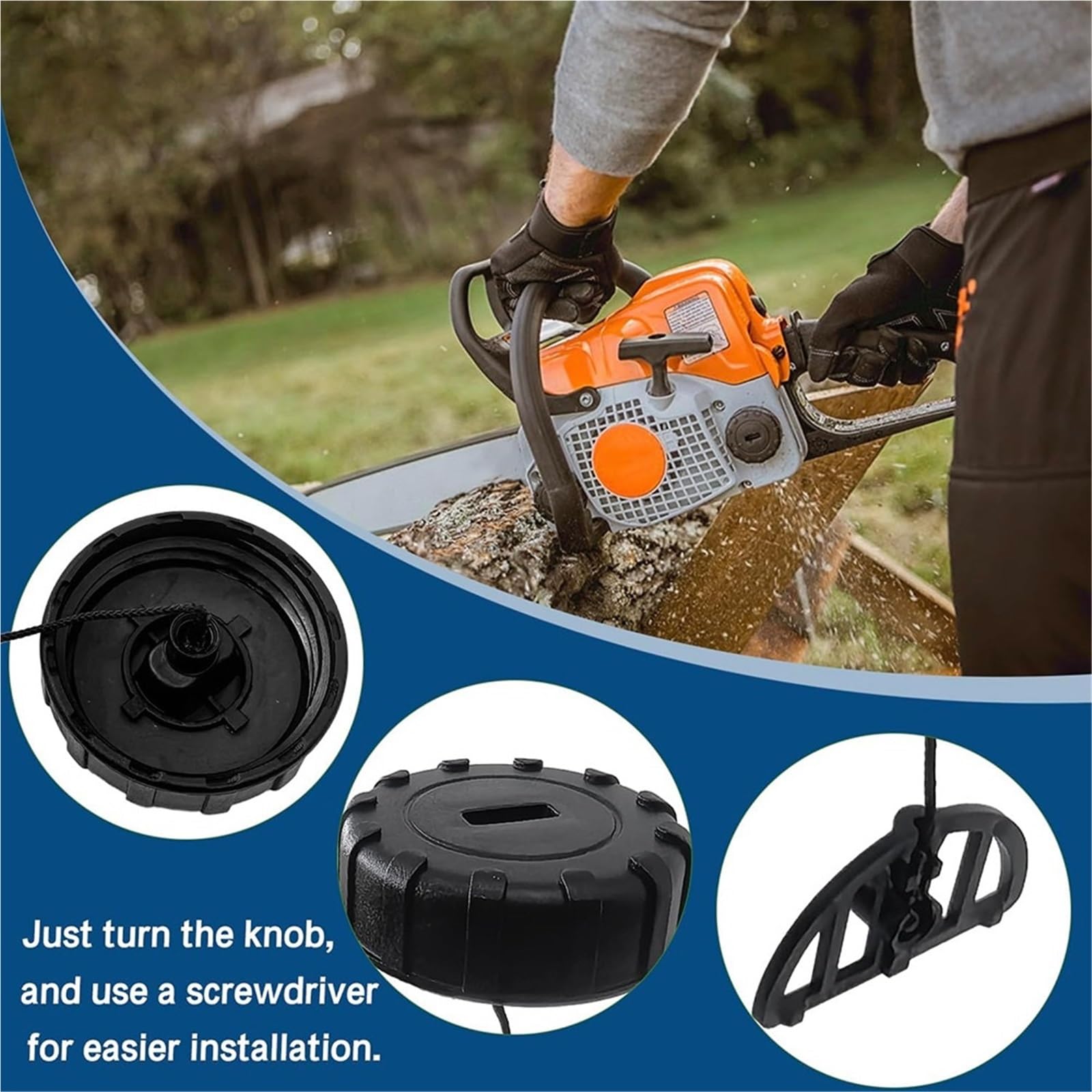 Para Stihl MS170C MS180C MS170 MS180 017 018 piezas de repuesto motosierra tapa tanque Tapón llenado combustible(10PCS)