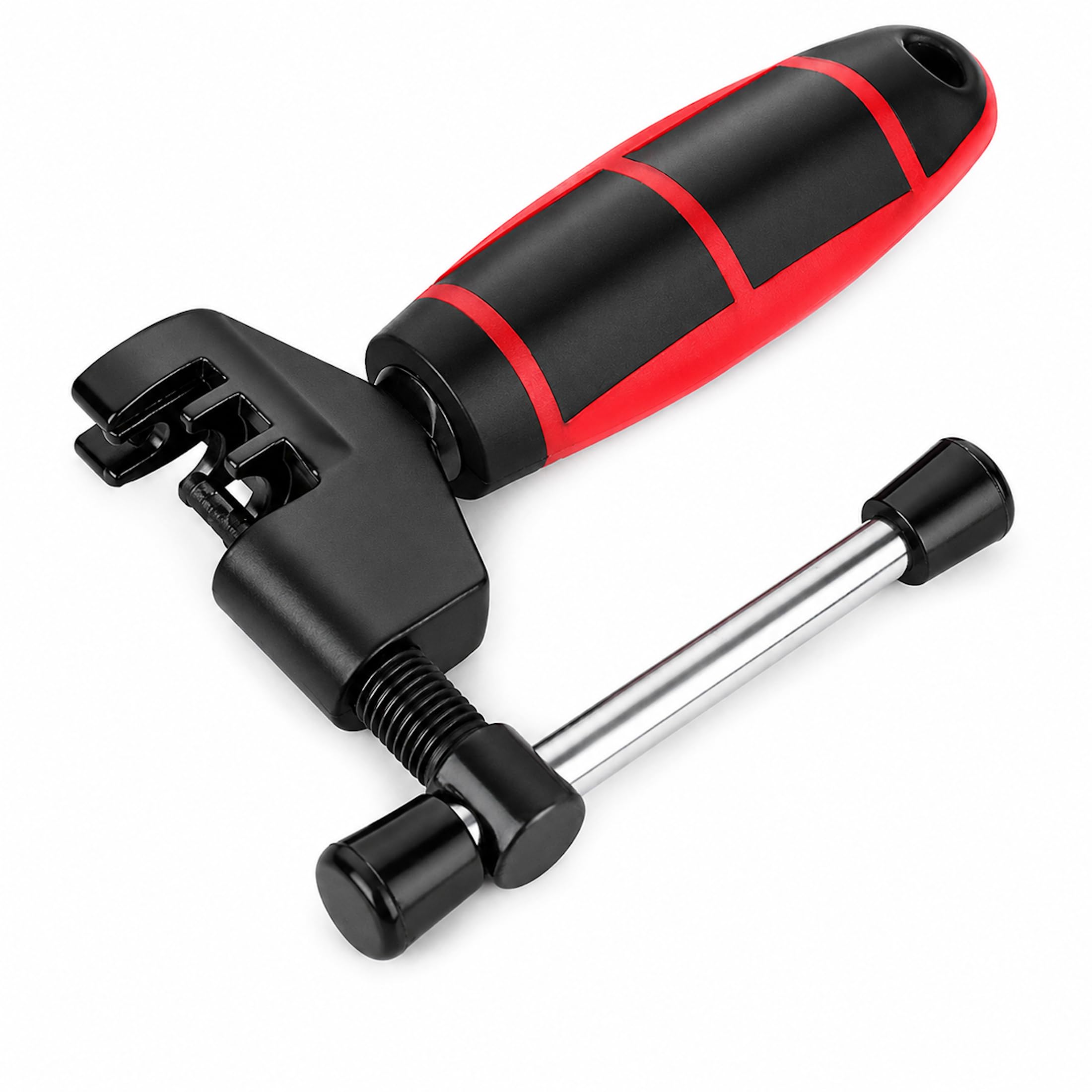 Lupo Black And Red Bike Chain Tool For 8 9 10 Speed - Road And Mountain Bicycle Repair - Chain Splitter Breaker, Remove And Install Link