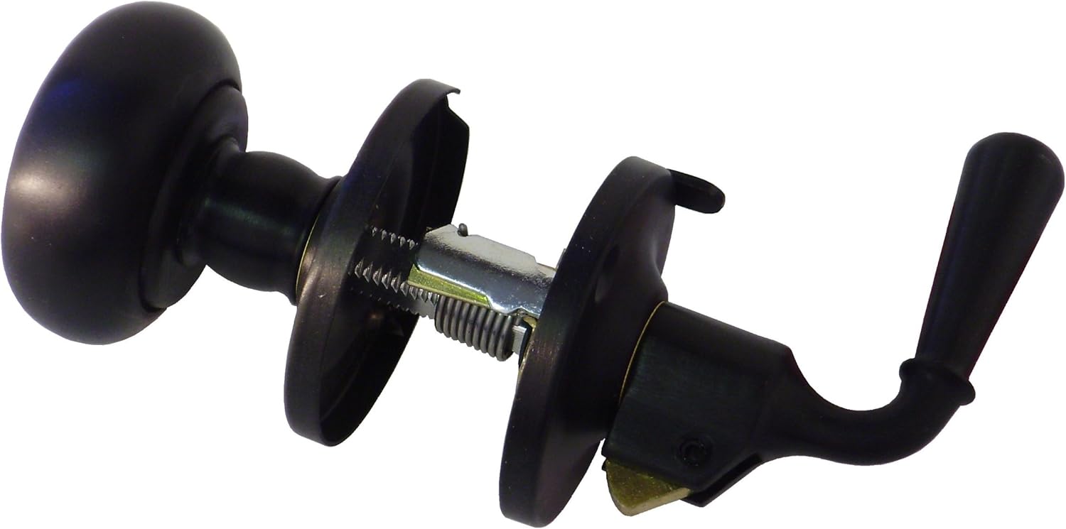 G&M Products Screen & Storm Door Lock Satin Black Anodized Aluminum