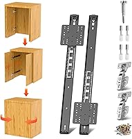 Vista 10 de Rieles para Puertas de Bolsillo, Riel para Puerta de Bolsillo de Gabinete, Bisagra para Puerta de Bolsillo, Herrajes para Riel de Puerta Pivotante