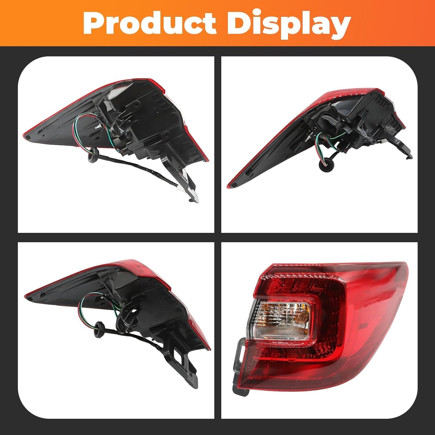 Tail Light Assembly Right Side with Bulb Compatible with Outback 2015 2016 2017 2018 2019 Rear Brake Lamp Passenger 84912AL05A 14495358