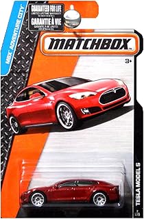 Matchbox 2015 MBX Adventure City Tesla Model S Maroon Red Metallic