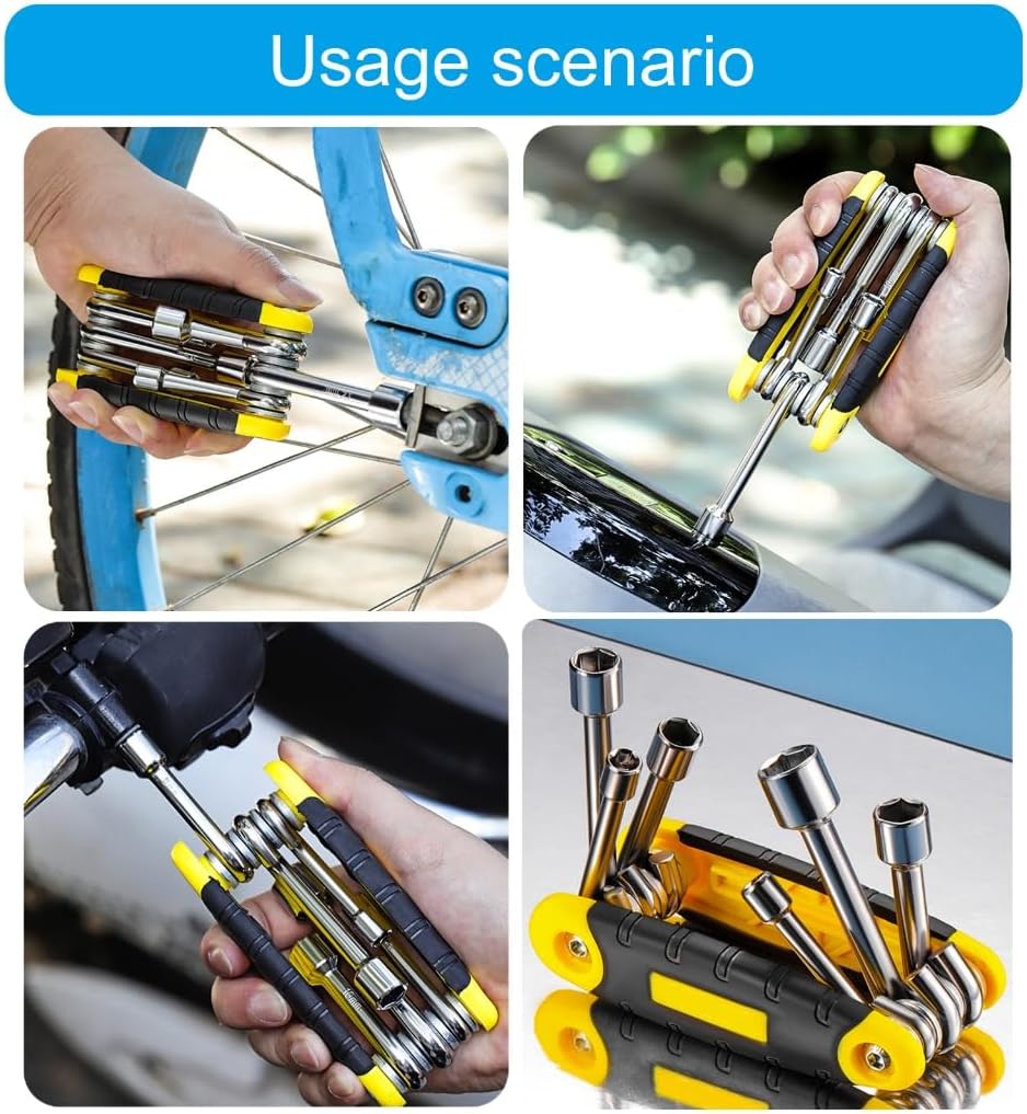 6 in 1 Folding Nut Driver Set Folding Wrenches 5mm 6.0mm 8mm 9mm 10mm 12mm
