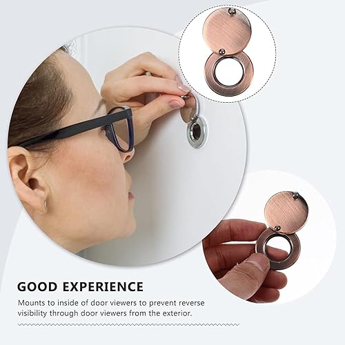 Miniatura 2 de Cubierta de mirilla, cubiertas de agujero abierto para puerta, protección de privacidad para seguridad del hogar con herramientas de instalación