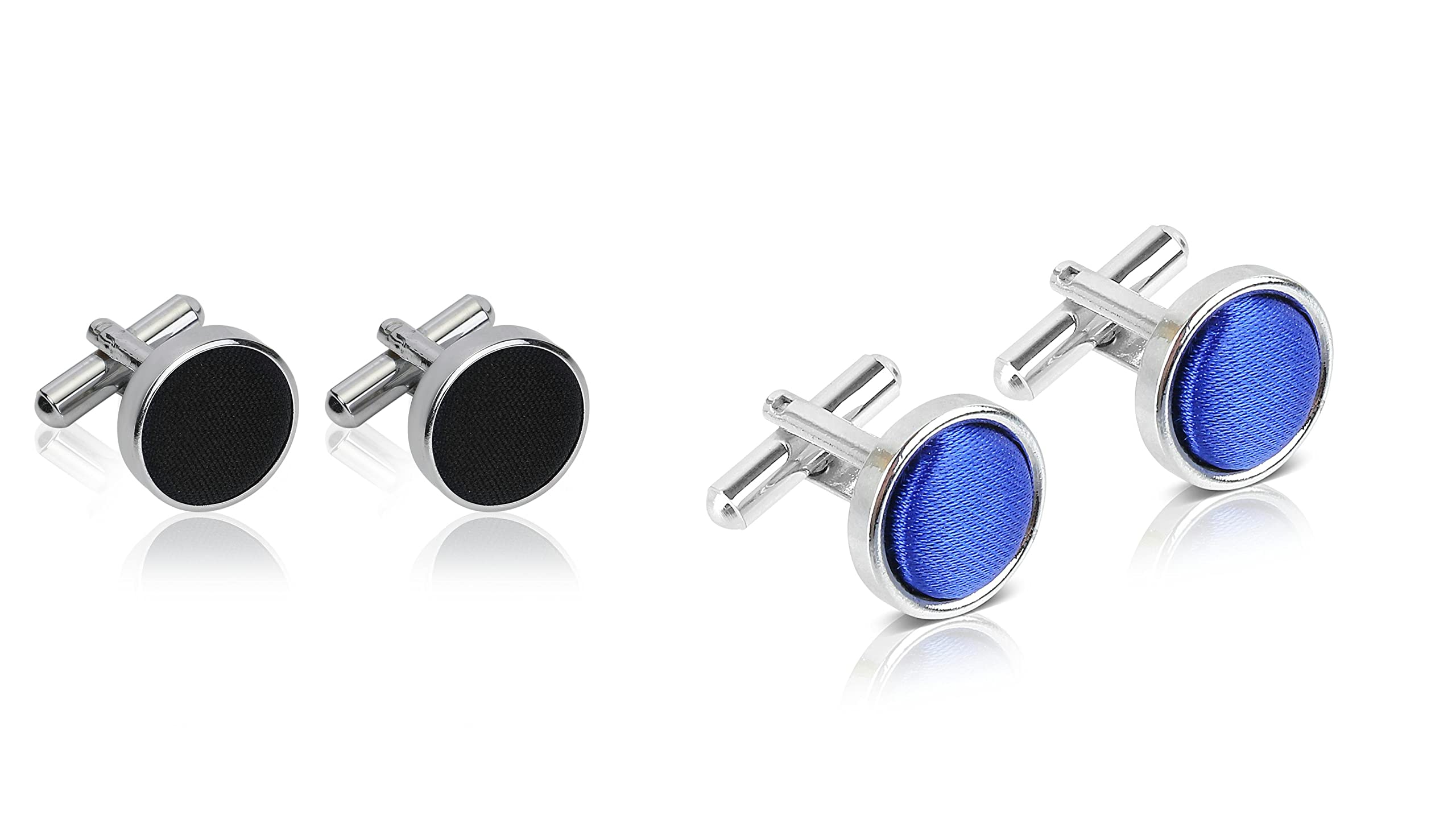 Black and Blue Cufflink with Box and Gift Bag-image-21