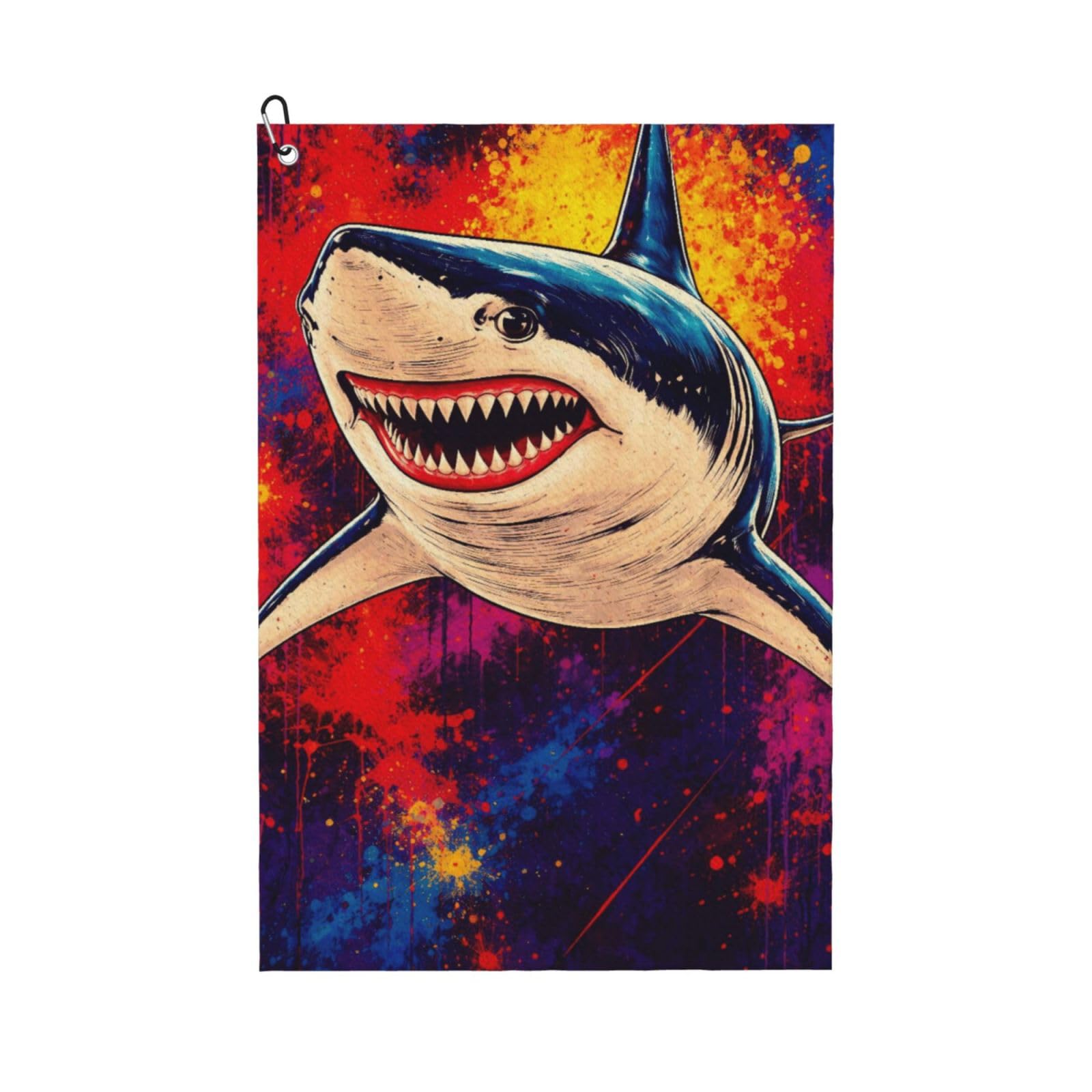 BSDFGSDD Cute Shark Graffiti Art Golf Towel 24 x 16 inches