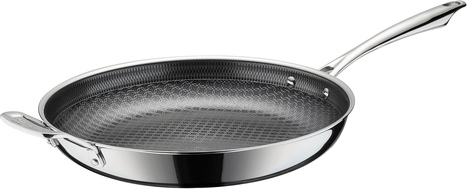 Cuisinart FusionElite+ Nonstick Tri-Ply Stainless Steel Skillet, 10″ Skillet Frying Pan with PURELYSEAR Ceramic Nonstick Technology, Scratch Proof, Cool Grip Handles, Dishwasher Safe
