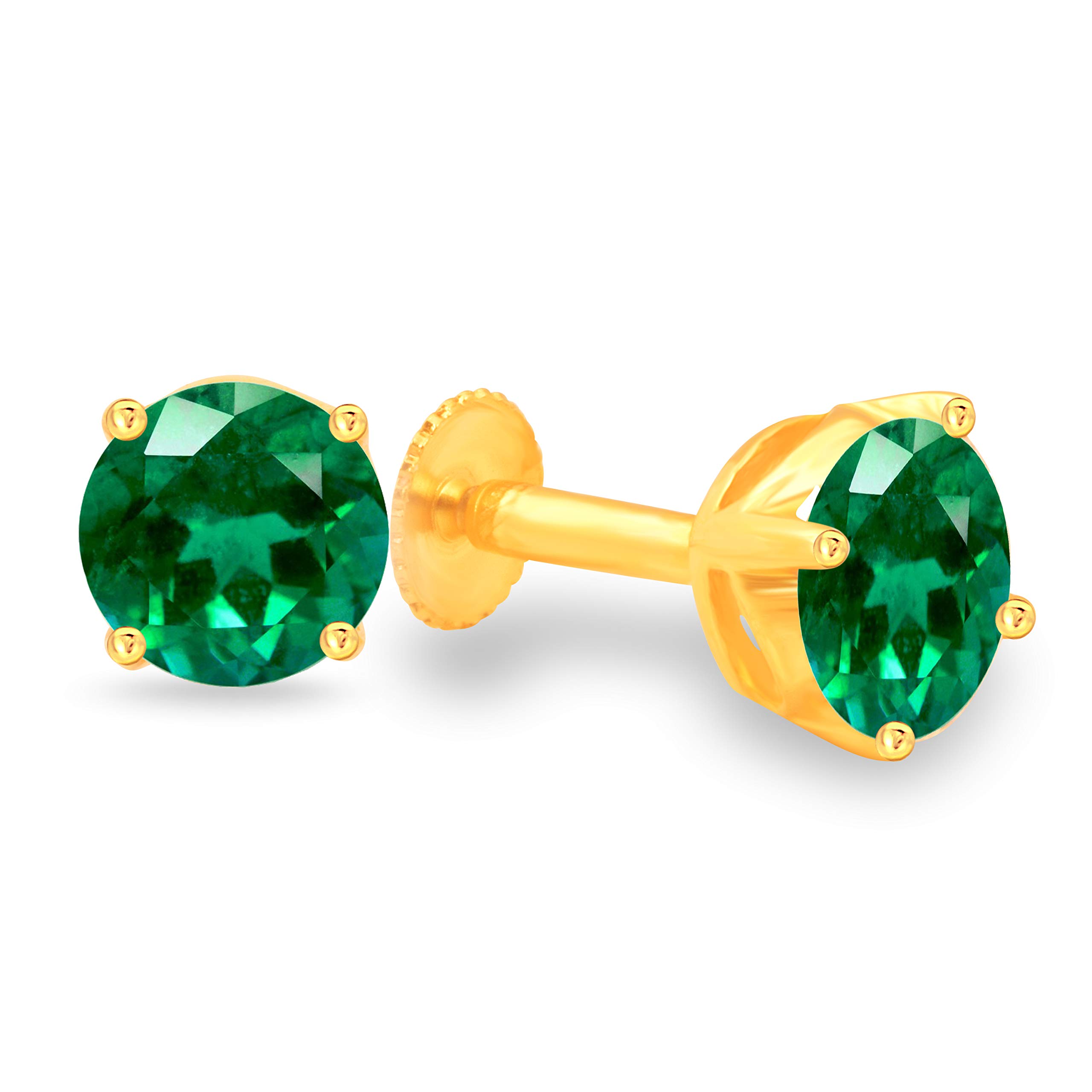 Vighnaharta Green Emerald (Panna) Gemstone (South Pattern Back Screw) Gold Plated Alloy Stud Earrings Valentine Day Gift For Men Women & Girls- [Vfj1036Erg] (B07MXJNW5Z) Amazon Price History, Amazon Price Tracker