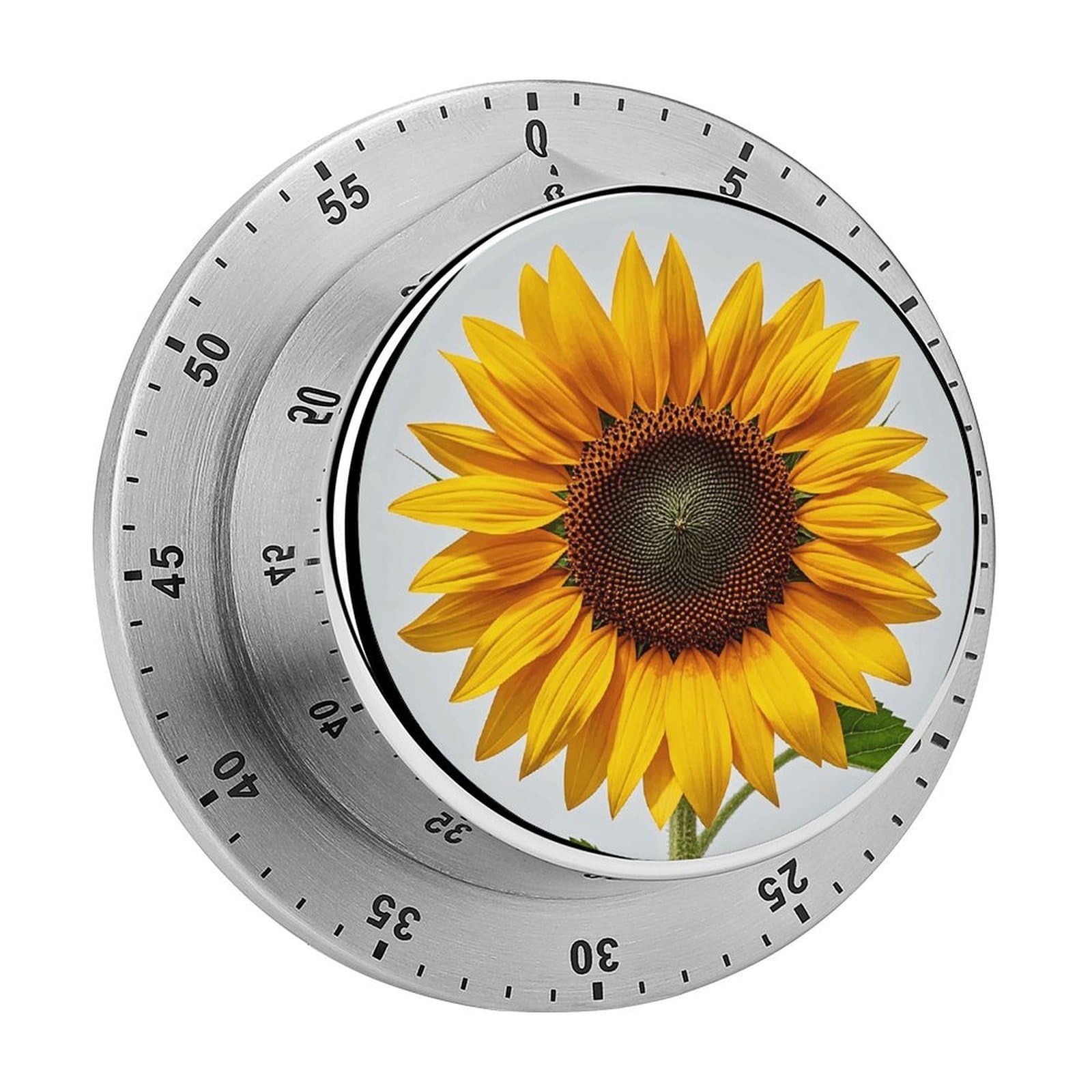 Sunflower Kitchen Timers Magnetic Back Manual Countdown Timers for Classroom Home Gym Tanning